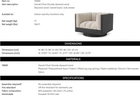 Fotoliu pivotant modern design LUX Davide