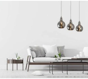 Lustră pe cablu AKSO 3xE14/40W/230V crom mat