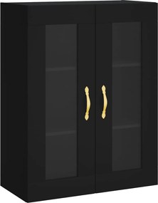 vidaXL Dulap cu montaj pe perete, negru, 69,5x34x90 cm