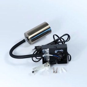 Lampă de perete flexibilă ROBBY 1xGU10/25W/230V neagră/alamă Globo 57911WM