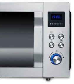 Cuptor cu microunde 3in1 Severin MW 7777, 2050 W, Grill, Functie aer cald, 25 l, 10 trepte, Timer, Dezghetare, LED display, Negru/Inox