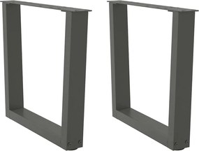 vidaXL Picioare pentru măsuță de cafea în formă de V, 2 buc., antracit, 60x(42-43,3) cm, oțel