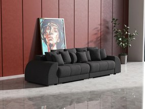 Canapea extensibilă dumonde cu 2 lăzi de depozitare si sezut confortabil din spuma high-density, Verona Enjoy Graphite 310x100 cm