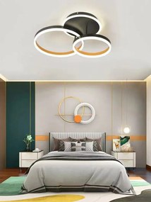 Lustra LED Cu Telecomanda, Elit's, EsnF6617-2, 120W, Gri/Portocaliu