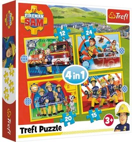 PUZZLE TREFL 4IN1 AJUTOARELE POMPIERULUI SAM