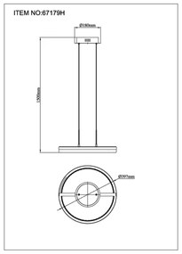 Globo 67179H - Lustră LED suspendată pe cablu DELLA LED/40W/230V 3000/4000/6000K diam. 39,7 cm