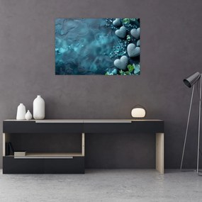 Tablou - Pietre în formă de inimă (90x60 cm)