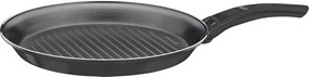 Tigaie grill ZILAN ZLN2126 - 28cm, aluminiu, interior PTFE/teflon, maner ebonita, neagra