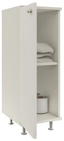 Corp Baie Zaria, 1 Usa, Alb lucios/Alb, MDF, L 30 x l 35 x H 85 cm