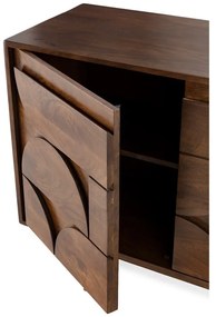 Comodă maro din lemn de mango 145x76x40 cm Trisha – MOME