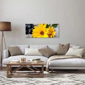 Tablou cu flori galbene (120x50 cm)