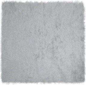 vidaXL Covor din Lână Faux Tafalla Gri 120 x 120 cm Poliester