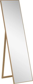 HOMCOM Oglindă pentru întregul corp cu suport, independentă, 40 cm x 150 cm, natural | Aosom Romania