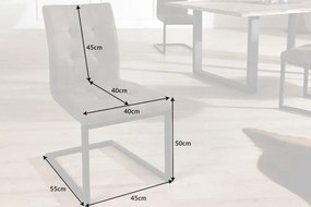 Set de 2 scaune aspect vintage Oxford antik taupe