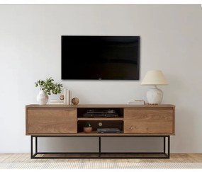 Comoda TV Rodez 140 Walnut-Negru