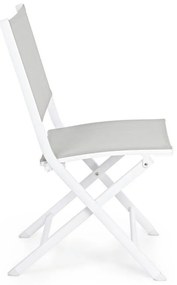 Scaun de grădină alb din metal Elin – Bizzotto