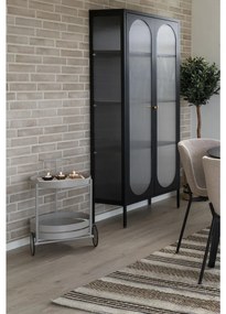 Cărucior Beja, oțel, gri, 2 rafturi 40x49,5x61 cm