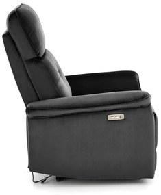 Fotoliu recliner Semir velvet negru H108 cm