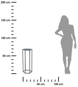 Suport pentru flori 70x24 cm, negru