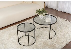 Set de măsuțe de cafea Aurum Black and Grey60 cm, 2 buc.