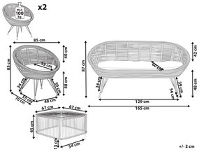 Set mobilier de grădină Marza (svetlá). 1081223