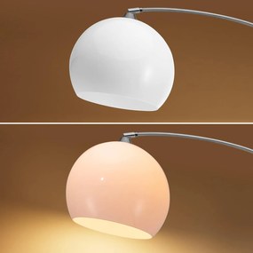 Deuba Lampă de podea curbată de design cu bază de marmură - reglabilă la 190-200 cm