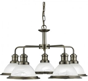 Lustra suspendata design clasic Bistro 5L alama antique 1595-5AB SRT