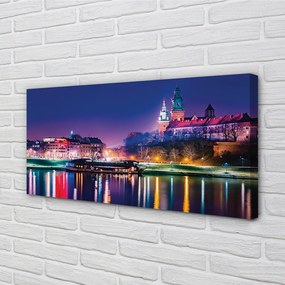 Tablouri canvas Cracovia River City noapte