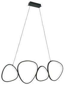 Candelabru suspendat cu cablu LED PETRA, 48W, 230V, 4000K, negru