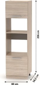 Dulap încorporabil, stejar sonoma, NOVA PLUS NOPL-084-00