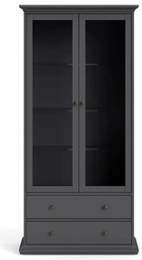 Vitrină gri 96x201 cm Paris – Tvilum