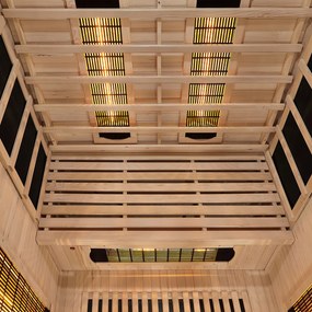Infračervená sauna Kiruna130 s duálnou technológiou a drevom Hemlock
