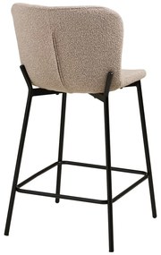 Scaun de bar bej tapițat (înălțime șezut 65 cm) Maceda – House Nordic