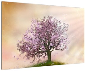 Tablou - Copacul înflorit în deal (90x60 cm)