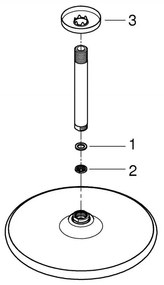 Dus fix Grohe Tempesta 250, cu montare in tavan, 1 jet, crom - 26669000