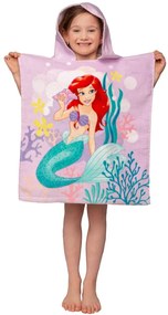 Prințesele Disney Poncho prosop Ariel Pink 50x115 cm