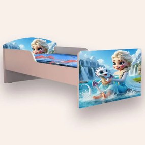 Pat fete Elsa Si Dragonul Mic 2-8 Ani Simplu Varianta fara Saltea Cmg49440814530900