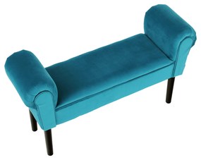 Bancă,catifea Velvet, turcoaz/negru, BURDA