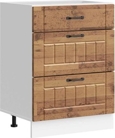 vidaXL Dulap de bază de bucătărie „Lucca” Lemn vechi, lemn prelucrat