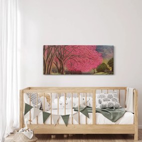 Tablou cu copaci înfloriți (120x50 cm)
