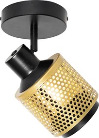 Spotlight industrial negru cu auriu - Kayden