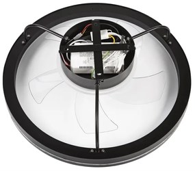 Plafonieră LED cu ventilator FARGO LED/37W/230V negru + telecomandă