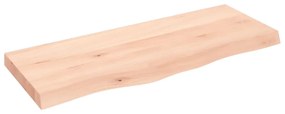 363565 vidaXL Poliță de perete, 100x40x(2-6)cm, lemn masiv de stejar netratat