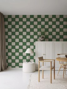 Tapet Porcelain Tiles, Green, Rebel Walls