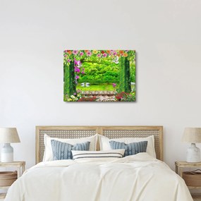 Tablou - Grădina magică cu lebede (70x50 cm)