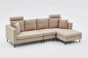 Canapea de colț Nova - Beige, Black