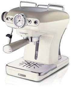 Espressor manual Ariete VINTAGE 1389/13, 850W, 15 bar, 0.9 L, Cafea macinata si paduri ESE, Maxi-Cappuccino, Bej