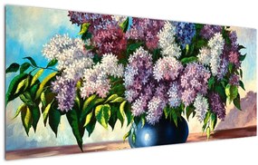 Tablou - Buchet de liliac (120x50 cm)