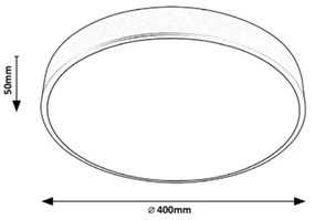 Rabalux 3315 - Plafonieră LED TESIA LED/36W/230V 40 cm argintie