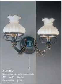 Aplica de perete clasica design italian din alama cu lemn 2810